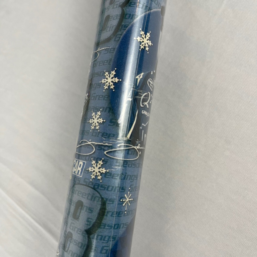 Y2K Jimmie Johnson NASCAR 48 Christmas Holiday Gift Wrapping Paper Roll 60ft NWT - Picture 9 of 9